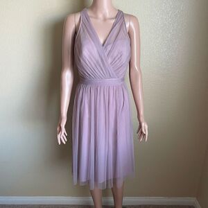 Hitherto Anthropologie Tansy Dress Dusty Rose Size 8